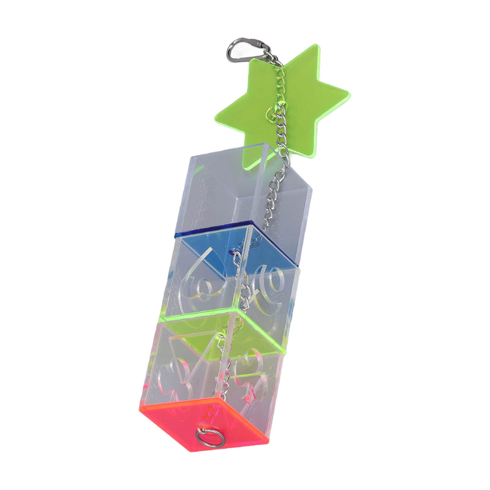 Acrylic Puzzle Bird Foraging Toy, Mental Stimulation, Treat Dispenser, Colorful and Sturdy, for Parrots, Cockatiels, and Other Birds - image 2