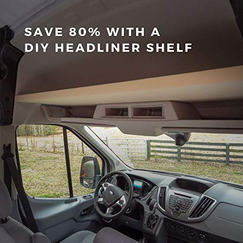 Vancillary DIY Ford Transit Headliner Shelf Kit - Upfitting Components for DIY Van Conversions (Fits Ford Transit Medium and High Roof Models 2015+) - Thumbnail 2