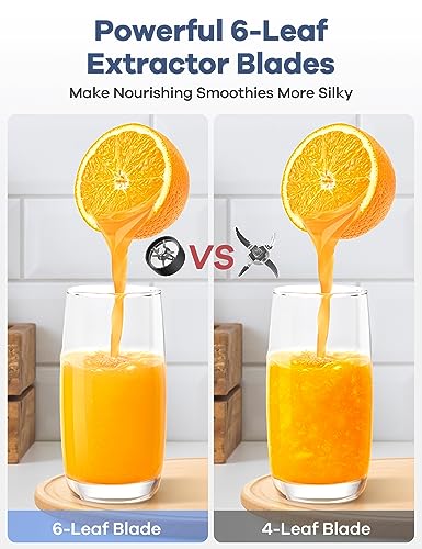 Ganiza Smoothie Blender, 900W Blenders for Shakes and Smoothies, 15-Piece Personal Blender and Grinder Combo for Kitchen, Smoothies Maker with 4 BPA-Free Portable Cup, Nutritious Recipe image 5