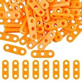 SUPERFINDINGS 100 Stück Zelt Seil Spanner Plastik Zeltleine Spanner Ultraleicht 3 Loch Camping Seil Justierer Passend Für 5mm Seil Paracords Spanner Für Camping Trekking Zeltleine Set Dunkelorange