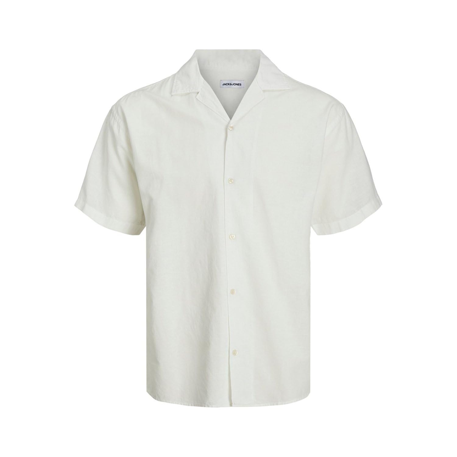 JACK & JONES Linen Resort Shirt Large (White)