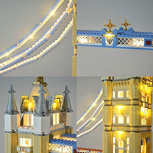 FYHCY Led Beleuchtung Set für Lego 10214 Creator Tower Bridge,LED Licht Beleuchtungsset für Lego 10214(NUR Licht Set… – Bild 6