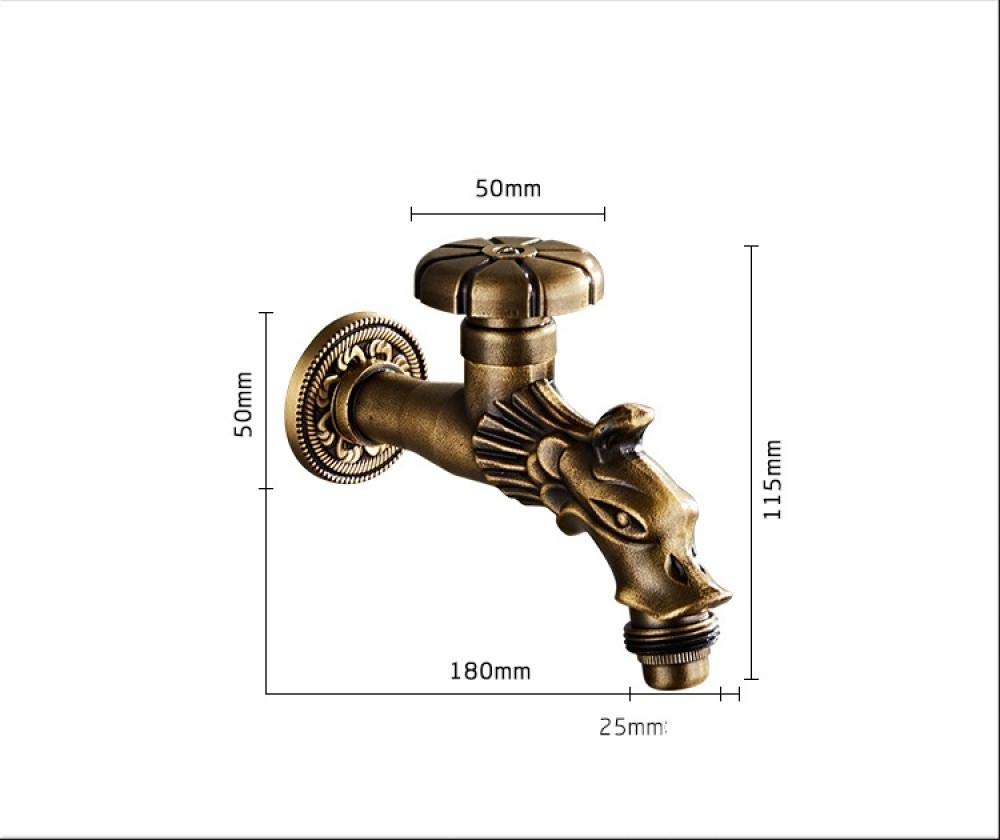 Grifo De La Piscina De La Fregona Trapeador Grifo De La Piscina Anticongelante Antiguo Solo Frío Hogar Patio Jardín Cobre Lavadora Grifo-C