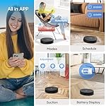 Bagotte Robot Vacuum and Mop Combo, Robotic Vacuum with 5000Pa, Schedule, 4 in 1 Robotic Vacuum Cleaner, Quiet Slim,Self-Charging,Wi-Fi/Voice/App,Perfect for Pet/Hard Floors,/Carpet - Image 5