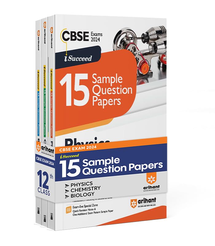 Arihant CBSE Sample Paper Physics, Chemistry, Biology Class 12 (Set of 3 Books) For 2024 Exam Paperback – 15 September 2023