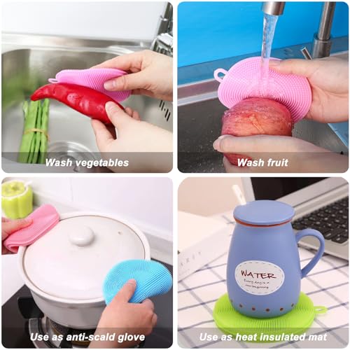 MISSJOJIAY Silicone Dish Scrubber 12-Pack — view 3
