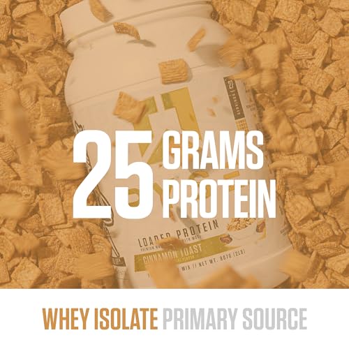 Image of RYSE Loaded Protein Powder - Cinnamon Toast - 25g Whey Protein Isolate & Concentrate with Prebiotic Fiber & MCTs - Low Carb, Low Sugar, Digestive-Friendly - 20 Servings / 1.5 lb Tub