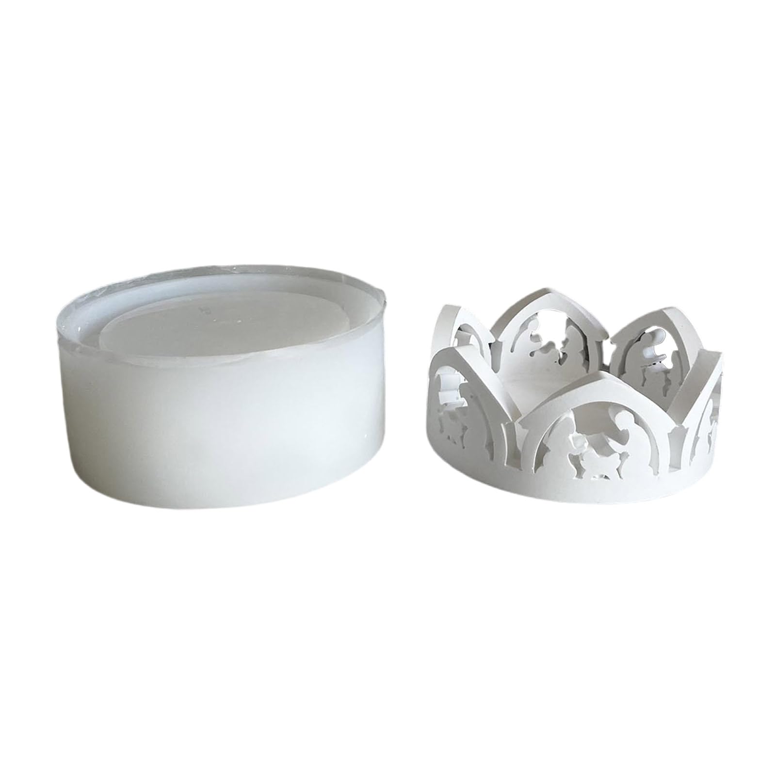 Moule religieux 3D en silicone résistant aux hautes températures pour bougies en plâtre résistant aux hautes températures