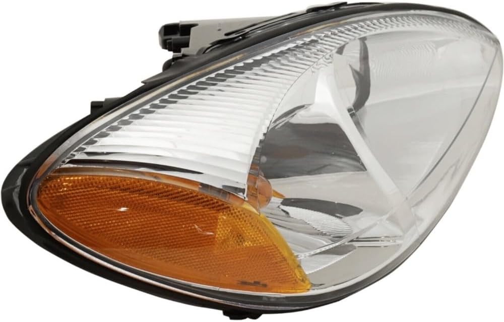 for Ford for Taurus 2000-2007 1pcs Headlight Right Clear Lens Chrome Interior w/Bulbs