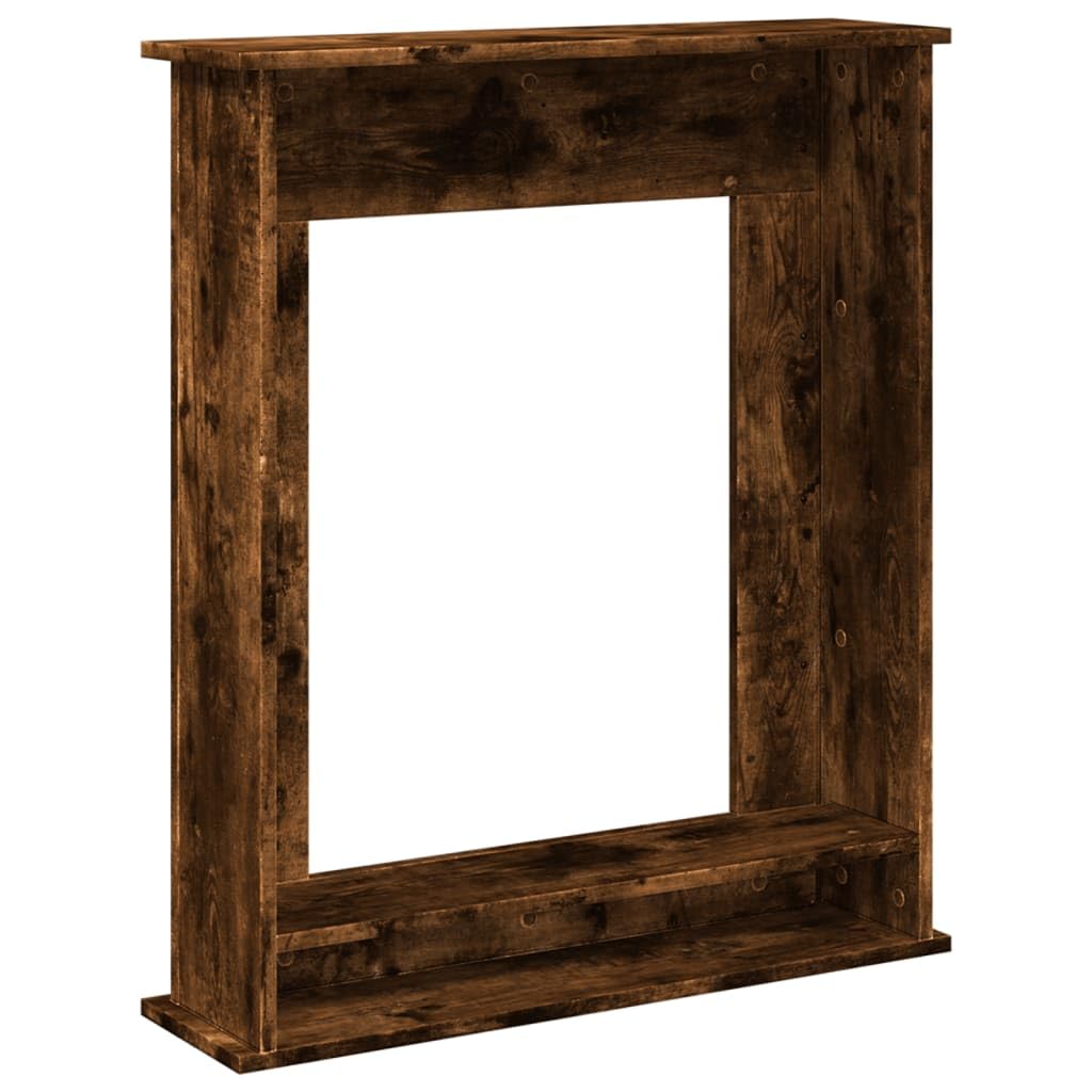 Lechnical Cornice per Camino Rovere Fumo 75x20x87,5 cm in Truciolato,Cornice per Camino,Cornice Decorativa Caminetto -854584