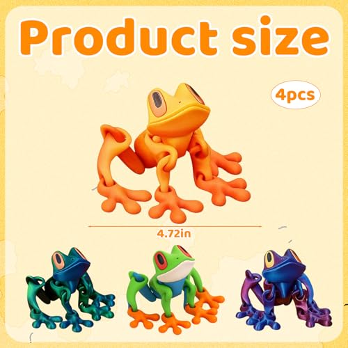 Imanes decorativos rana 3D 4 piezas 12cm miniatura 2