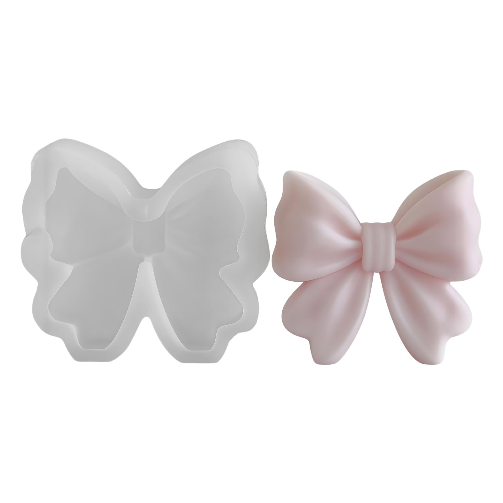 Hsyzygian Bowknot Silicone Food Grade Multipurpose for Soap Chocolate Baking Resin Art Bend Shaped Candlewax Cast