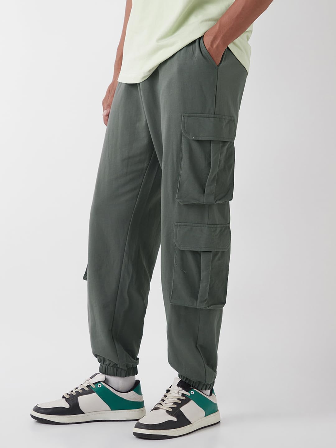Bewakoof Air 1.0 Solid Super Loose Fit Terry Jogger męskie