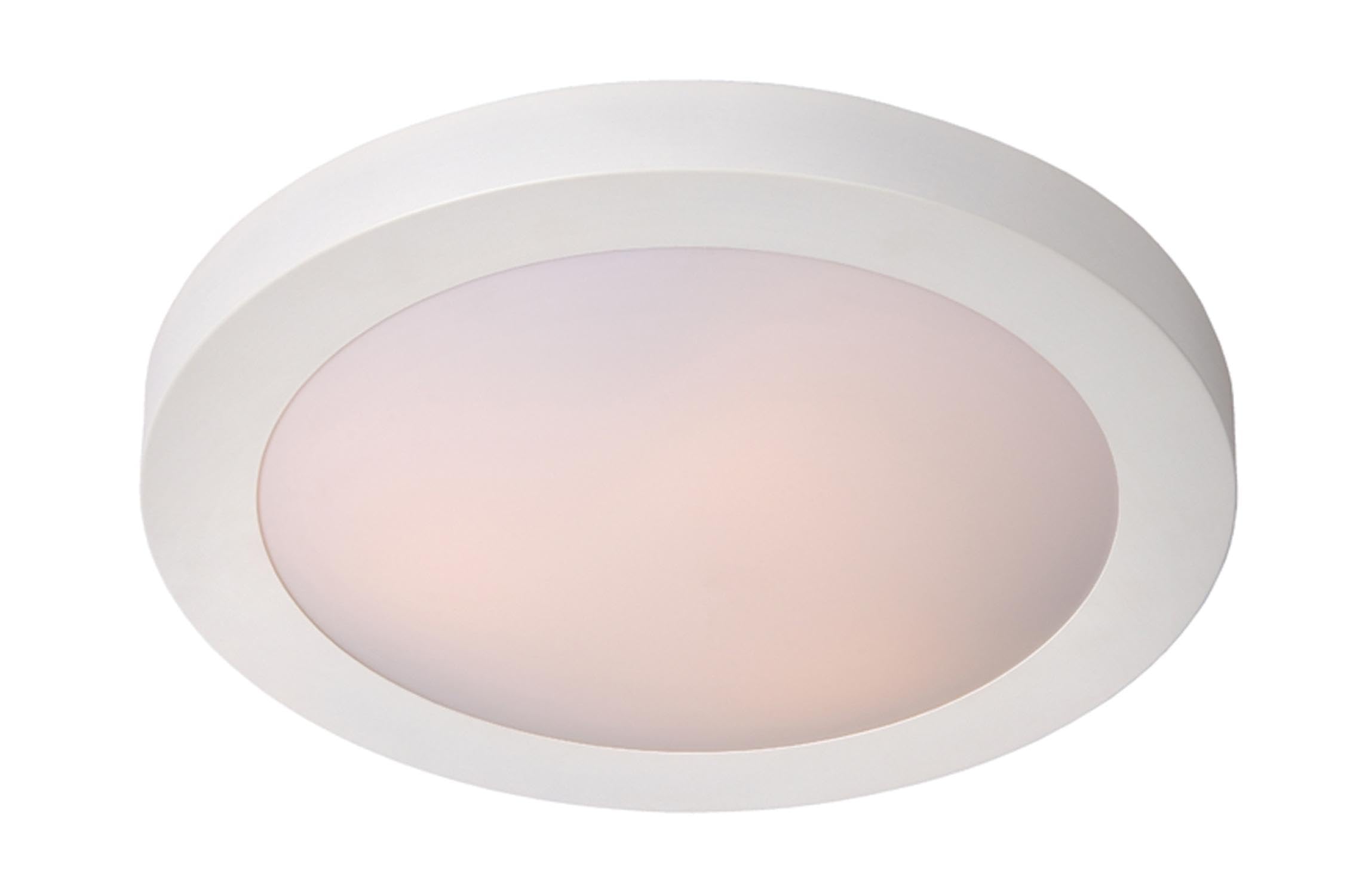 LUCIDE FRESH - Deckenleuchte Badezimmer - Ø 35 cm - 2xE27 - IP44 - Weiß