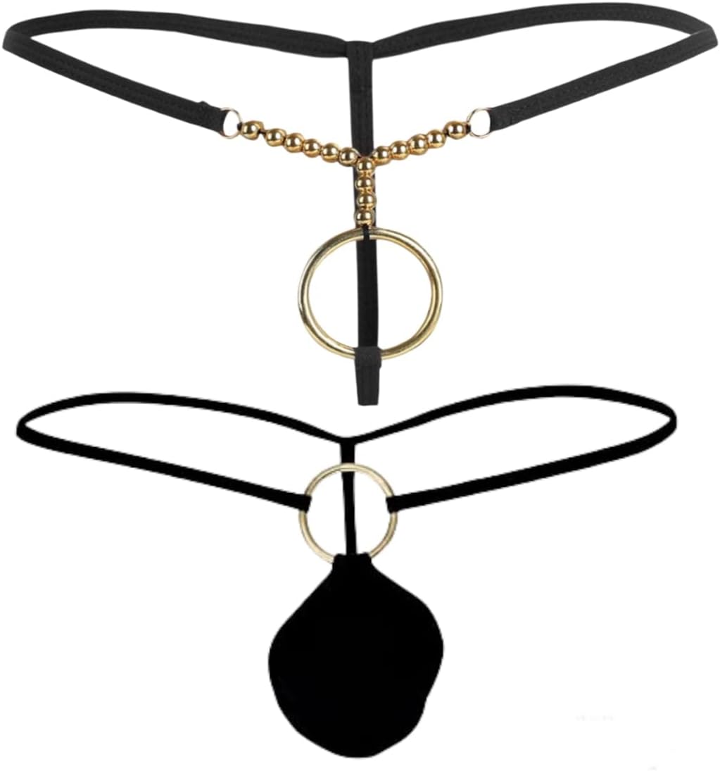 Men's Combo O Ring Micro G-String Thong hot and Sexy, Free Size
