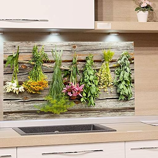 GRAZDesign Protector contra salpicaduras de cristal para cocina, diseño de imagen de hierbas de cocina, espejo de cocina, panel posterior de cristal, panel posterior de cocina, 4 mm, vidrio templado | Ya disponible en tu tienda friki favorita! En mundofriki.es! GRAZDesign Protector contra salpicaduras de cristal para cocina, diseño de imagen de hierbas de cocina, espejo de cocina, panel posterior de cristal, panel posterior de cocina, 4 mm, vidrio templado | Ya disponible en tu tienda friki favorita! En mundofriki.es!