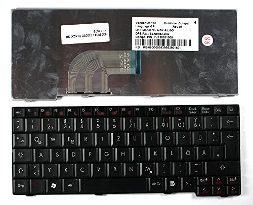 Clavier PC portable Gateway PK130851008 allemand noir Keyboards4Laptops pour réparer une panne