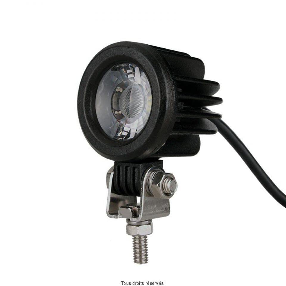 Sifam Phare additionnel projecteur rond une LED 12V 10W 900 lumens Optique compatible avec moto