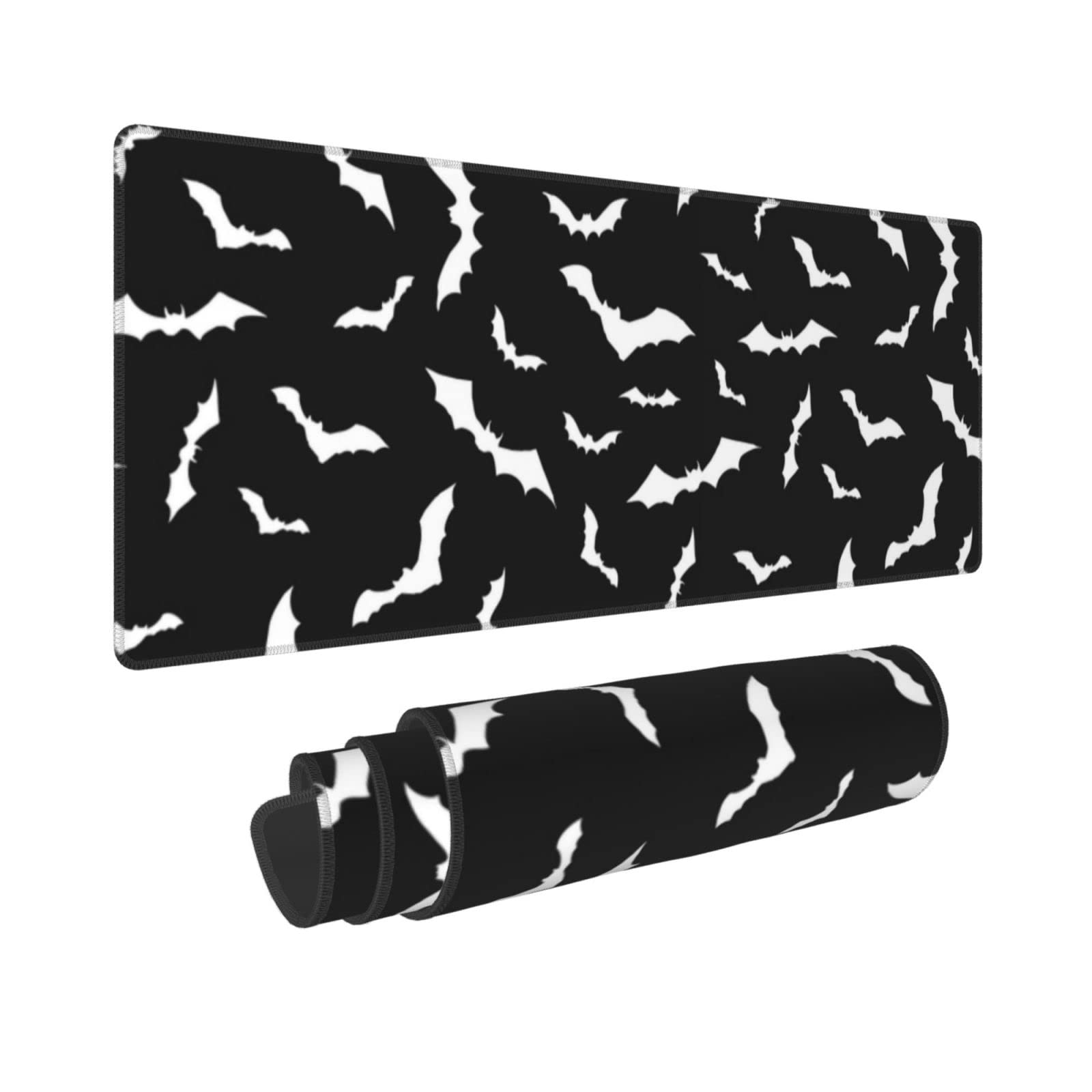 Halloween Special Ghost Mouse Pad - Extra-Large 31.5x11.8 Inch, Kawaii Cartoon Design, Non-Slip Base, Stitched Edge – Infuse Spooky Spirit Into Gaming, Laptop Or Desktop Space - View #4