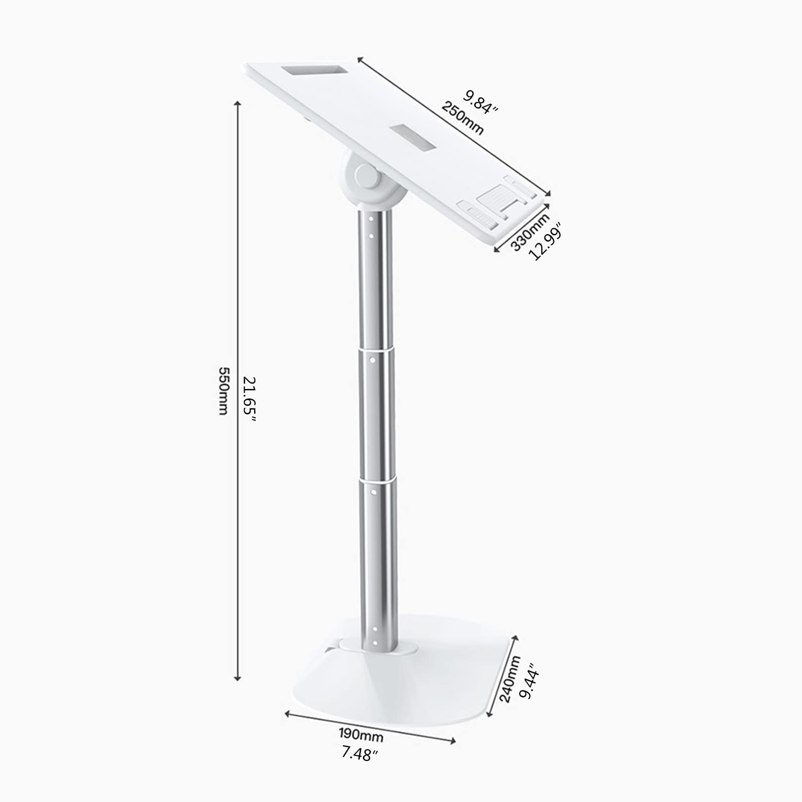 Soporte de escritorio para laptop, soporte de aluminio ajustable para laptop, Mac-Book Pro Tablet