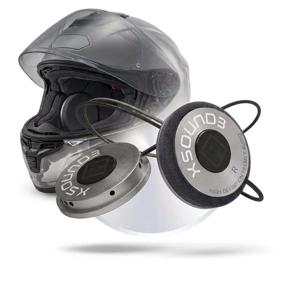 premium audio motorcycle helmet speakers with earbud ports
