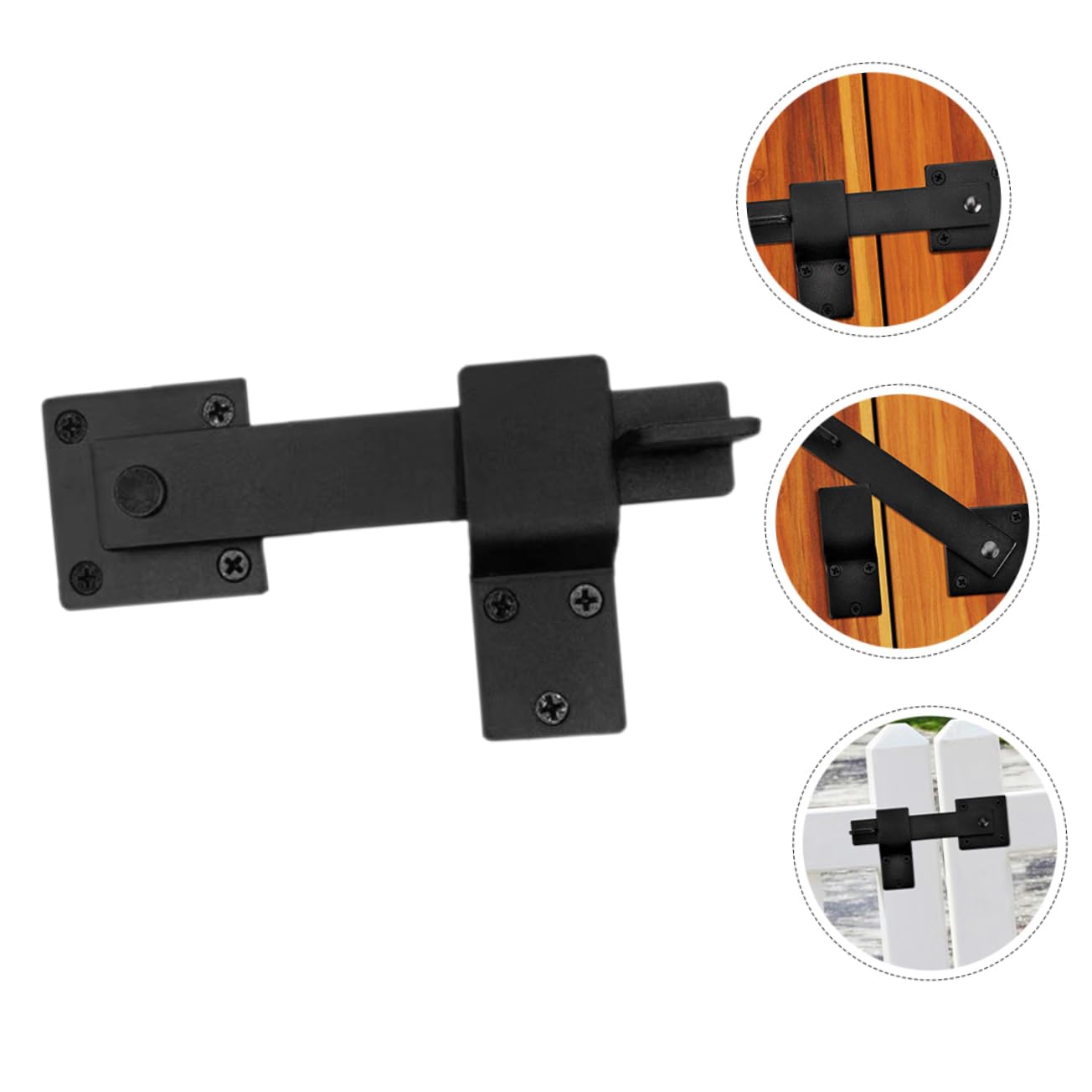 HOMSFOU 5ensembles Loquet De Porte Forgé Serrure Coulissante Pour Porte De Grange De Accessoires Métalliques Pour Et Portails Design Américain