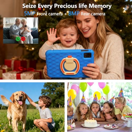 Image of ITDULCET Kids Tablet, 10 inch Android 15 Tablet for Kids, 20GB RAM 128GB ROM Octa-Core 6000mAh Battery Childs Tablets with Shockproof Case, Bluetooth, WiFi, Parental Control, Dual Camera, GPS
