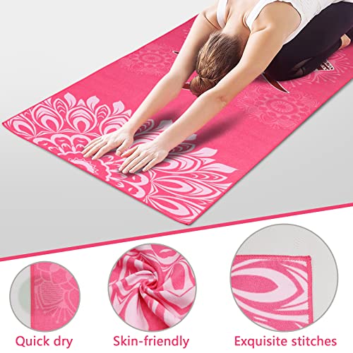 Non-Slip Yoga Towel Microfiber Yoga Mat Blanket For Hot Yoga Bikram Pilates Gym Towels For Sweat (73"X25", Elephant) #TOP2