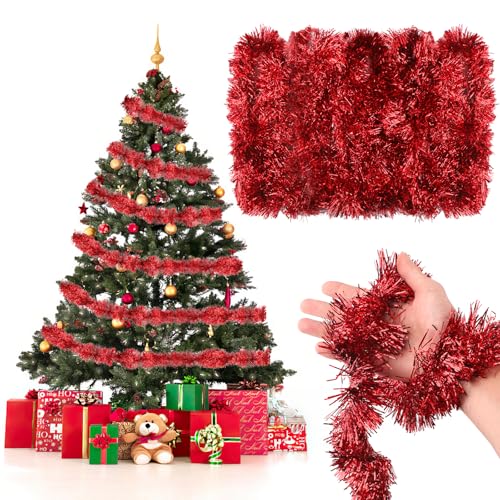 Deepton 10m Lametta Girlande, Weihnachtsgirlande, Weihnachtsgirlande...