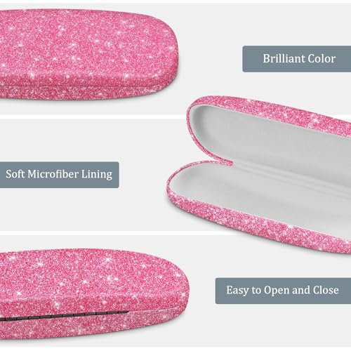Image of FINTIE Hard Shell Eyeglasses Case, Portable Protective Glasses Cover Eyeglass Holder Box with Cleaning Cloth for Men Women