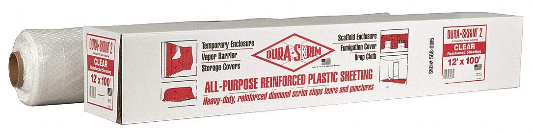 Construction Film, 4 mil, 12x100, Clr