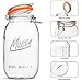 Anwoi Wide Mouth Mason Jars 64 oz 3 Pack Half Gallon Glass Jar with Airtight Lids, Large Mason Jar with Scale Mark Food Storage Canning Jars for Pickling Flour Sugar Pasta Oats Cereal