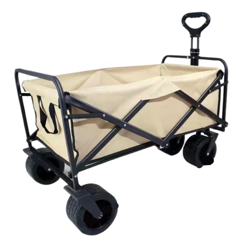 Transportwagen Outdoor-Camping-Wagen, Camping-Auto, Zusammenklappbar, Handgezogener Anhänger, Picknick-Reise, Tragbare Camping-Camping-Ausrüstung Tragbarer Wagen(K,B) Garten