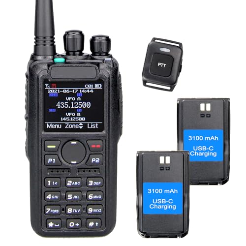 Dual-Band Handheld DMR Radio AT-D878UVII Plus Digital DMR & Analog with GPS APRS TX/RX Bluetooth PTT Two Batteries Included
