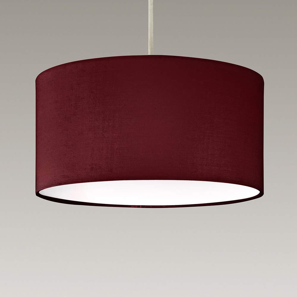 Red Ceiling Pendant Shade with Diffuser in Base