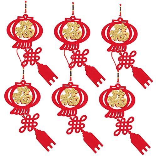 ULDIGI 6 Piezas Colgante De Linterna Faroles Rojos De Año para Decoraciones Creativas Faroles Ornamentales De Estilo Chino Fiestas