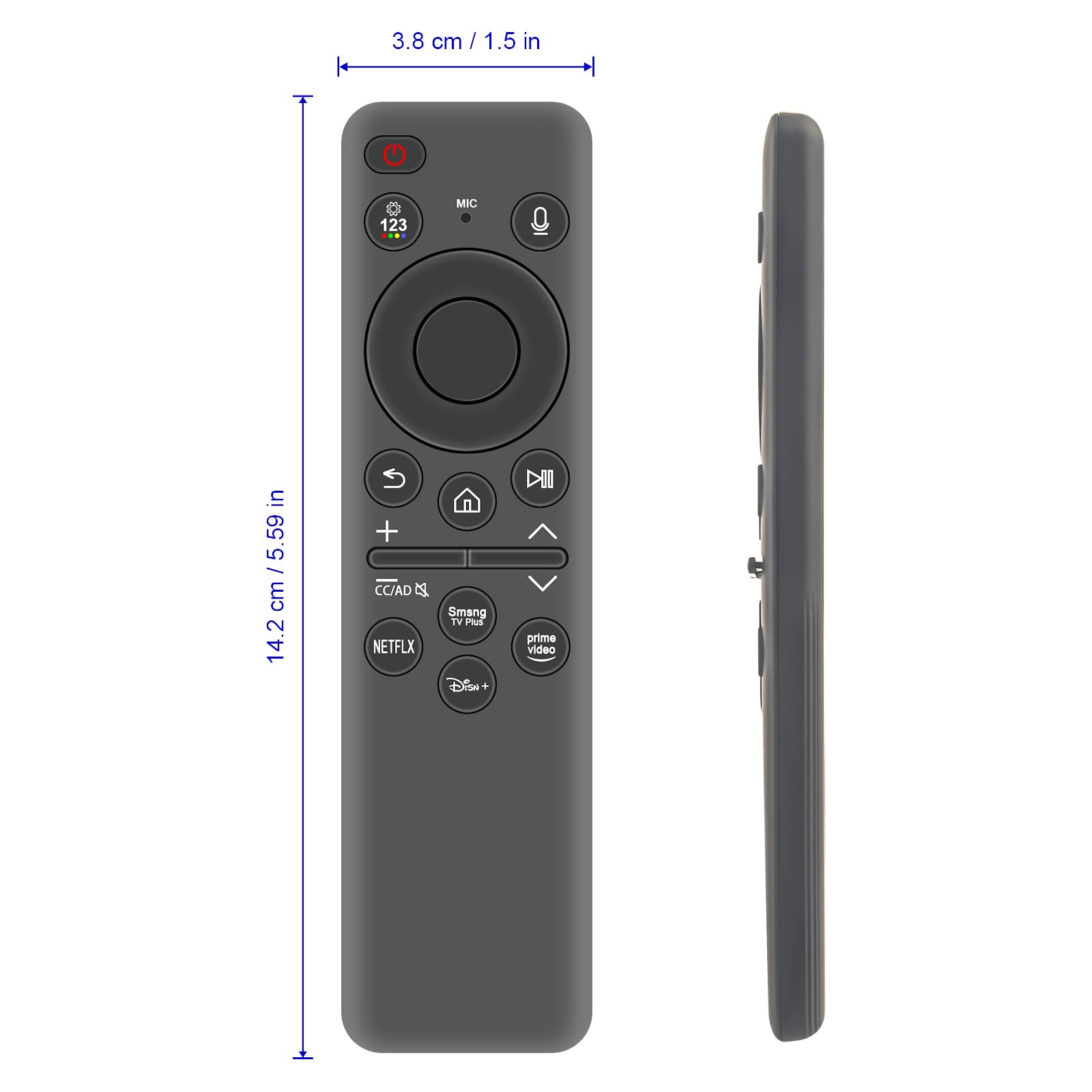 PERFASCIN BN59-01455A Sub BN59-01432A - Telecomando di ricambio per Smart TV Samsung QN65Q60DAFXZA QN70Q60DBFXZA QN75Q60DAFXZA