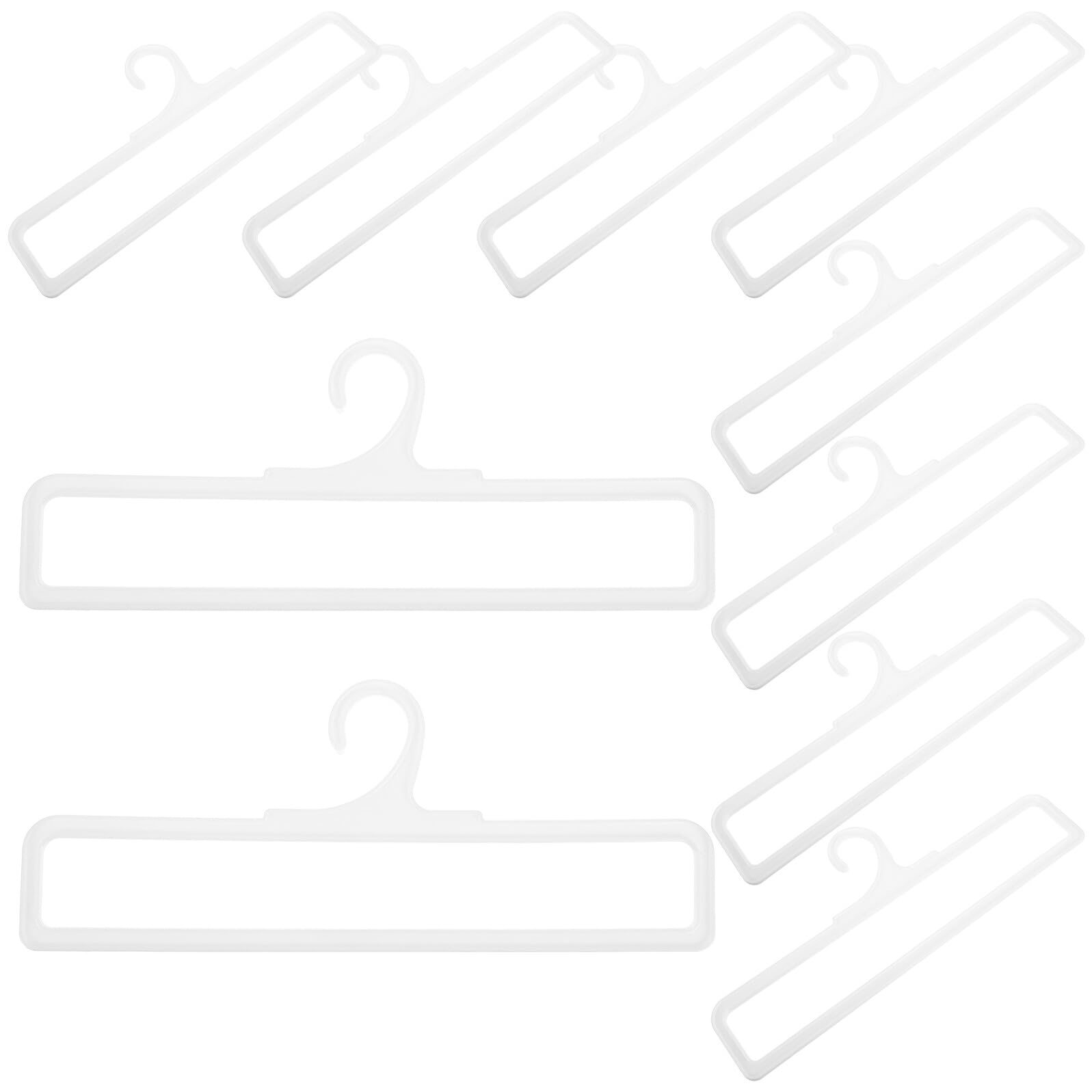 10pcs White Plastic Towel Hangers Heavy Duty Towel Display Rack for Retail Store Bedroom Blanket Shawl Organizer Compact Space-saving Wardrobe Storage