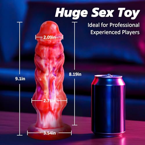 Sex Toys Dildo Monster Fantasy Dragon Dildo, 9.1 Inch Realistic Thick Huge Knot Dildo with Strong Suction Cup for G Spot Vaginal Anal Stimulation, Adult Toys for Women Men Gay Lesbian Strapon Play - Image 7