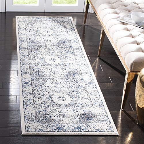 Safavieh Evoke Collection EVK220D Shabby Chic Vintage Oriental Medallion Runner, 2' 2" x