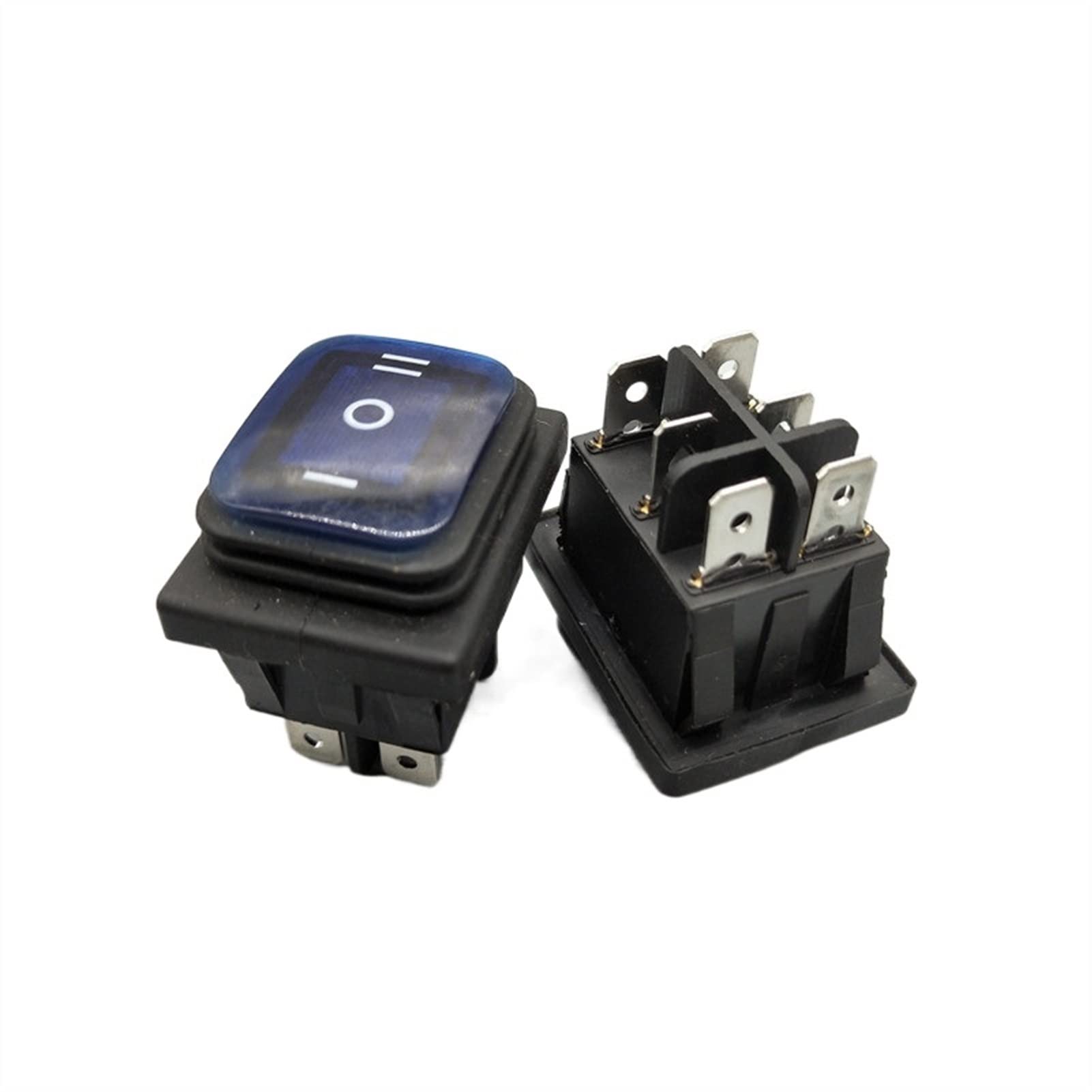 interruttore elettronico Interruttore a bilanciere KCD4-203 20A/250VAC 30x22 Interruttore a bilanciere impermeabile 6pin DPDT ON off ON 12V 220V Interruttore a bilanciere con luce LED rosso verde (Col