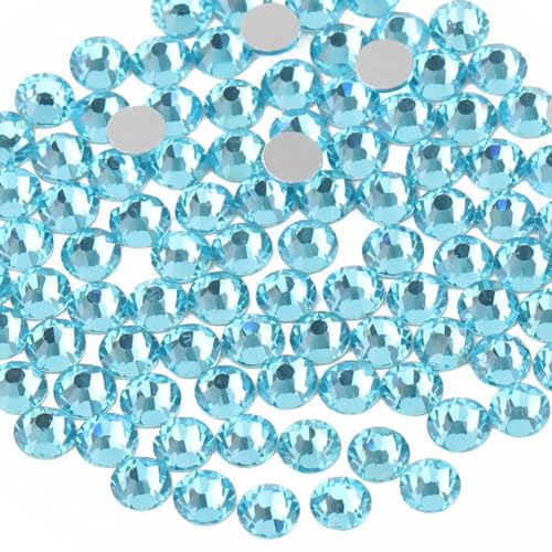 Image of Beadsland Flat Back Crystal Rhinestones,Aquamarine, SS3, 1440pcs