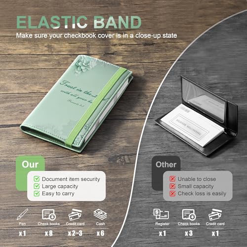 Save $3 on CASMONAL RFID Vegan Leather Checkbook Cover - Image 6