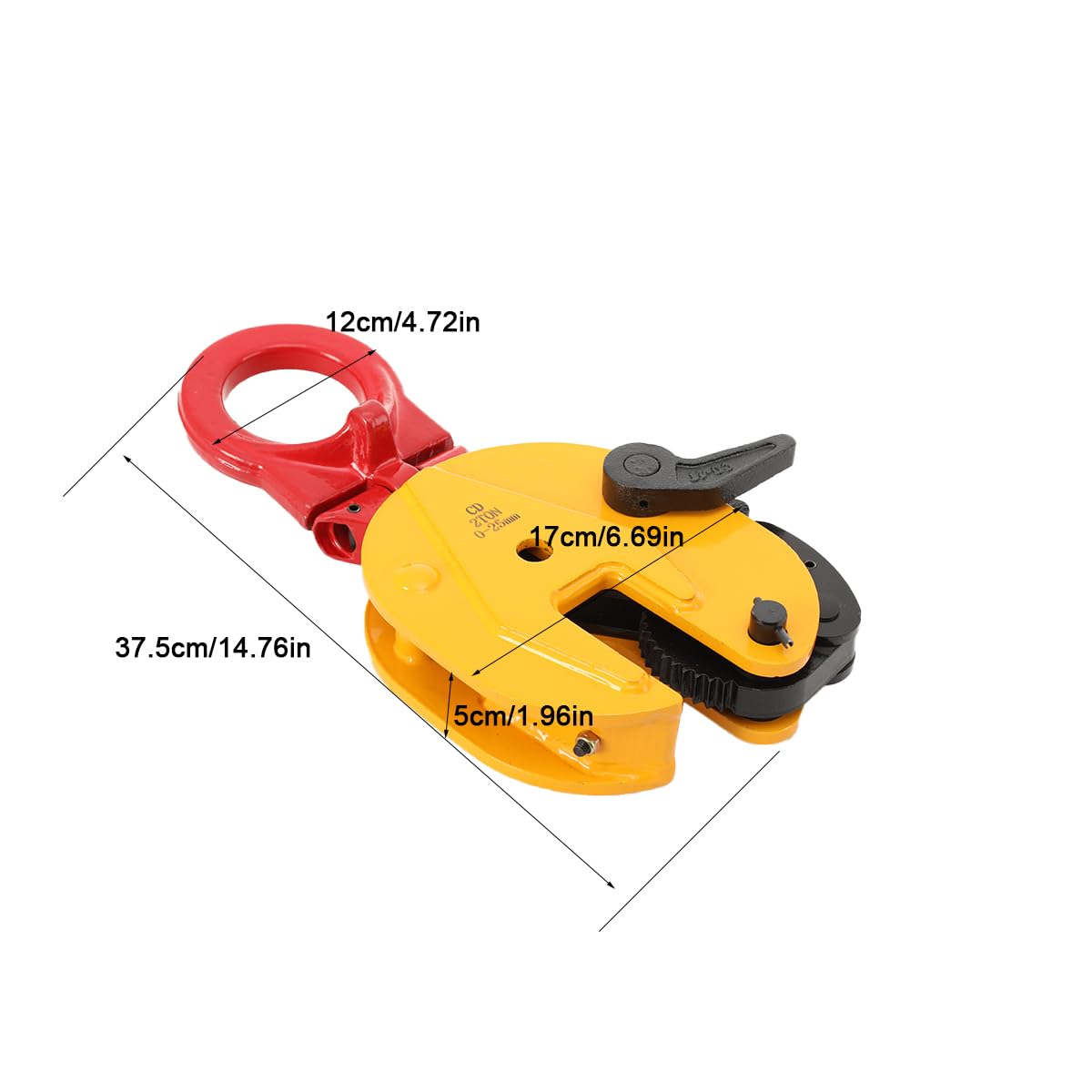 Pince de levage pour plaque - Pince à tôle - Pince verticale - Charge 2 T - Pince de levage pour le levage de tôles d'acier dans les ports, les usines, les marchés de l'acier