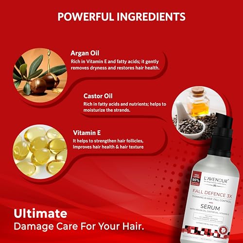 Image of L'avenour Thinning & Hairfall Control Serum for Soft, Smooth & Shiny Hair | Hair Serum For Women & Men - 50ml - Pack of 3