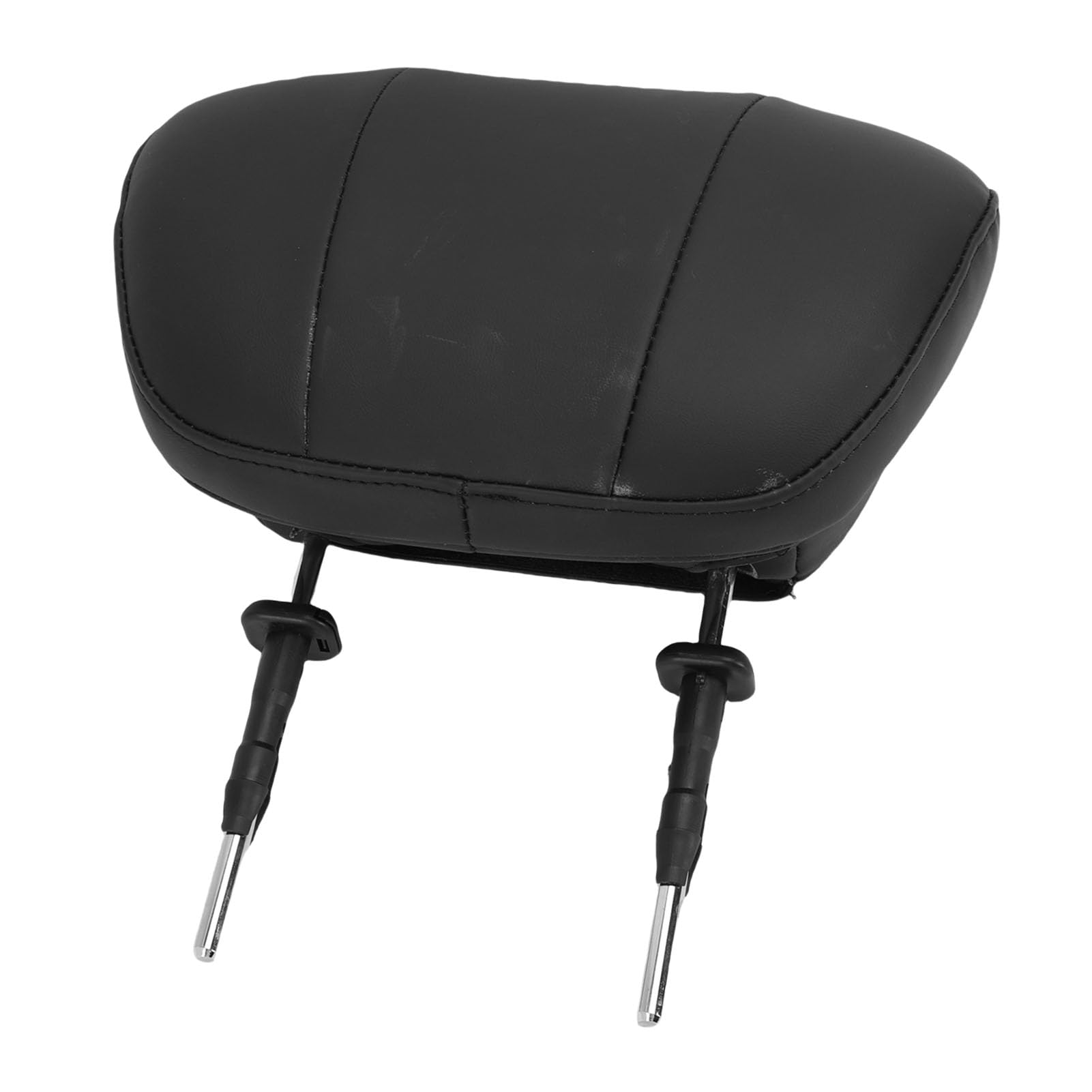 Tbest Appui-tête de Siège de Voiture Universel en Mousse à Mémoire de Forme, Oreiller de Rechange en Cuir PU avec Support en Métal pour Véhicule, Distance de Tige de 150 Mm,