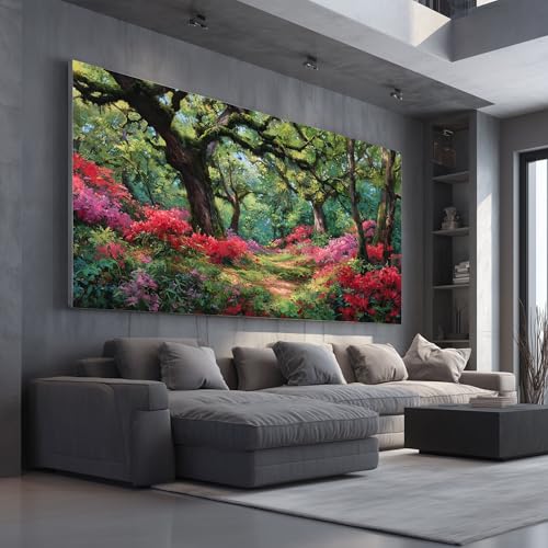 Tableau de Salon Forêt Fleurie pour Créer une Ambiance Naturelle et Moderne