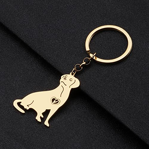 NEWEI Stainless Steel Dog Keyring Cute Pet Dog Keychain for Women Girls Purse Car Keys Charms3