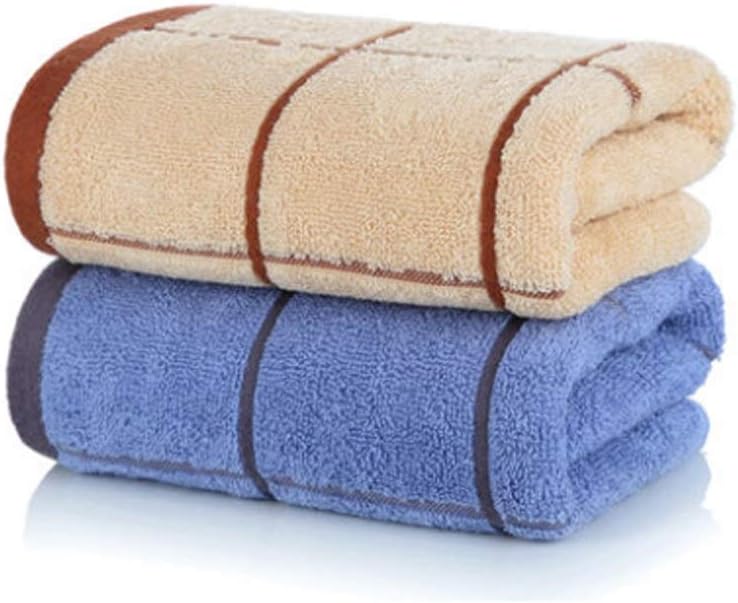2 Large Towels, Cotton, Wash Face and Bath, Household Adult Men and Women, Cotton Soft, Absorbent and Non-linting(D)