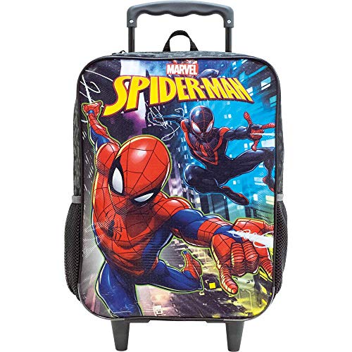 Mala Escolar com Rodinhas 14, Homem Aranha, 8671, Preta